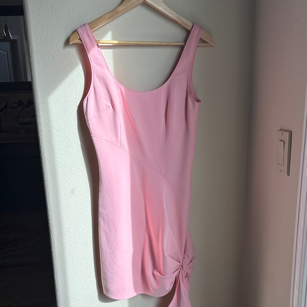 Chic Asymmetrical Pink Dress